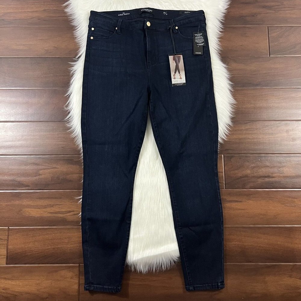 NWT Liverpool Size 16 / 33 Stone Wash Abby Ankle Skinny Denim Jeans